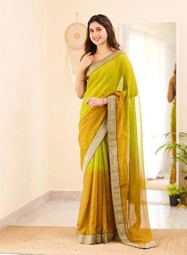 VISVASTA Embellished Temple Border Saree