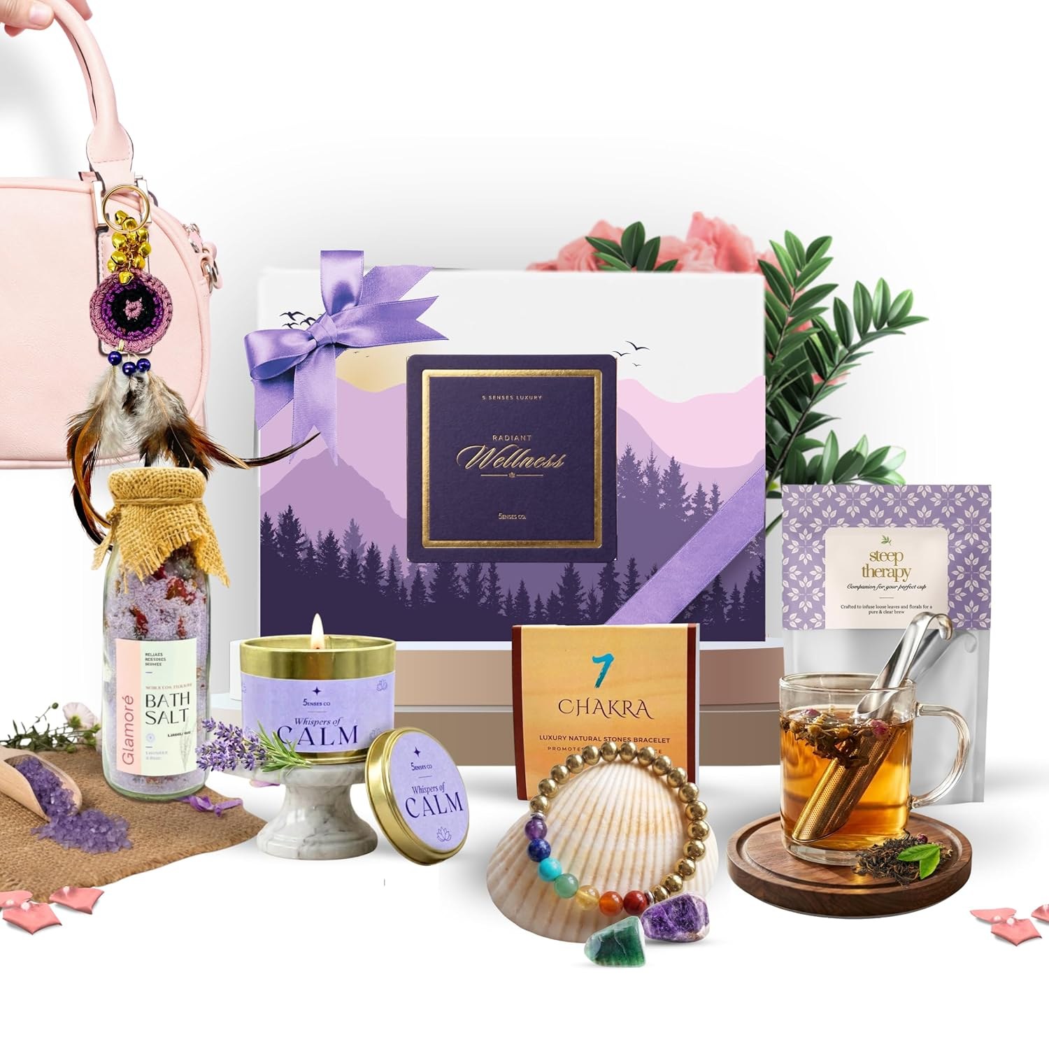 5 Senses Co. Luxury Wellness Gift Set for Women | Mothers Day Gift Hamper | Birthday Gift For Wife,