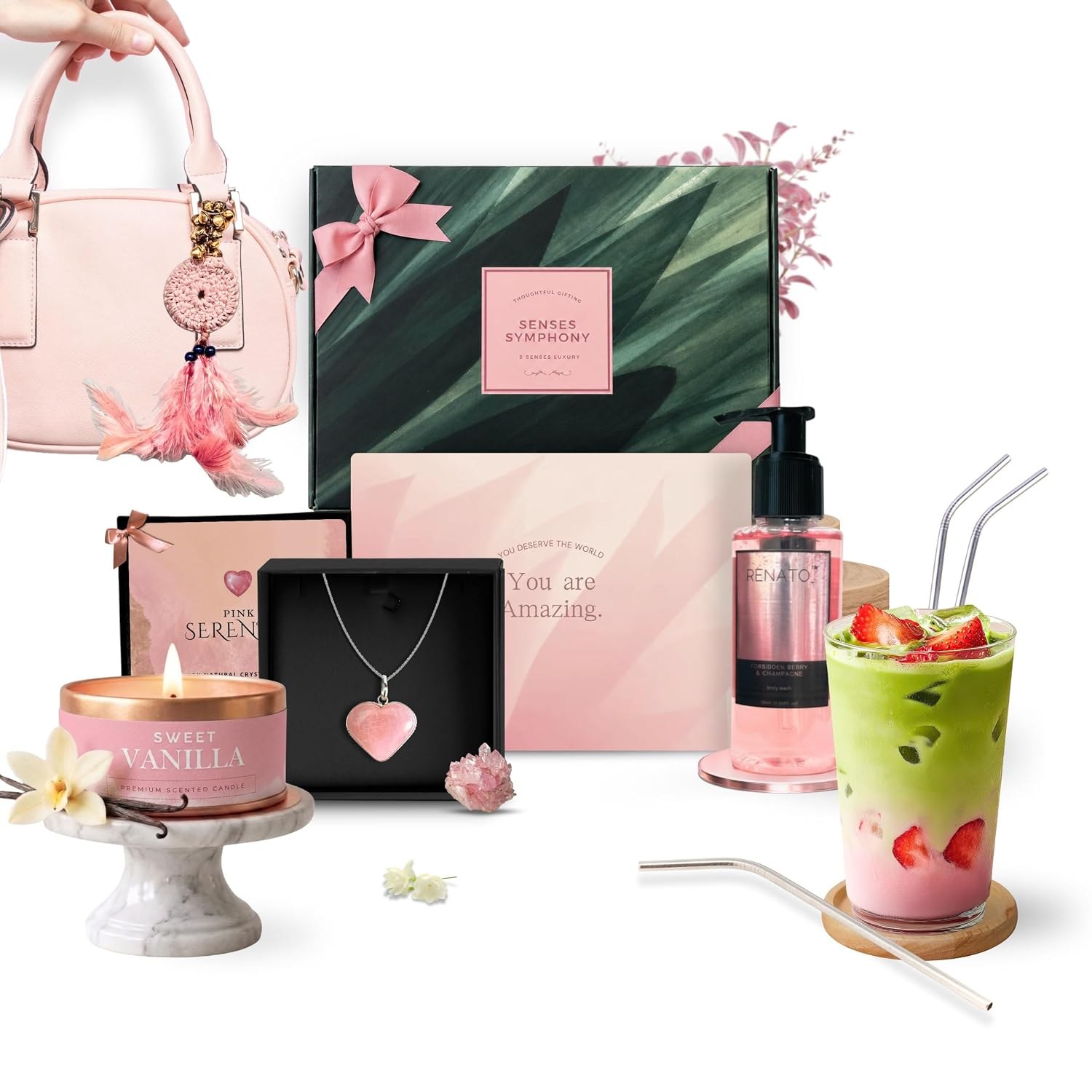 5 Senses Co. Luxury Gift Set for Women | Pack of 5 Gifts | Mothers Day Gift | Gift Hamper for Wife,