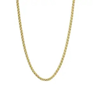PALMONAS 18k Gold Plated Wheat Neck Chain for Men - Chain Gift For Men & Boys, Men's Stylish Trendy