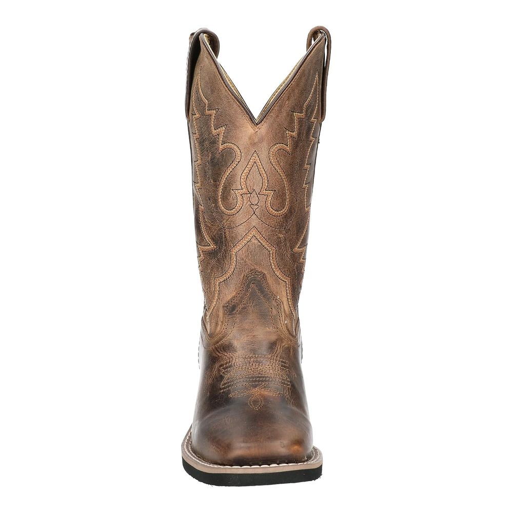 Smoky Mountain Boots Womens Pueblo Turquoise Leather Square Toe dark crazy horse 7.5