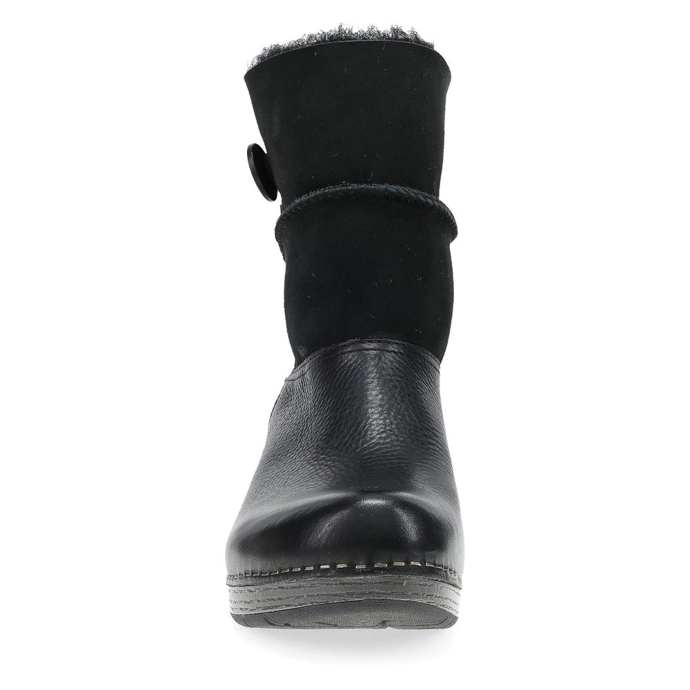 Dansko Multi-Look Fur Boots Women's Lilith Winter Boots with Genuine Shearling Shaft and Button Closure for Adjustable Fit and Style