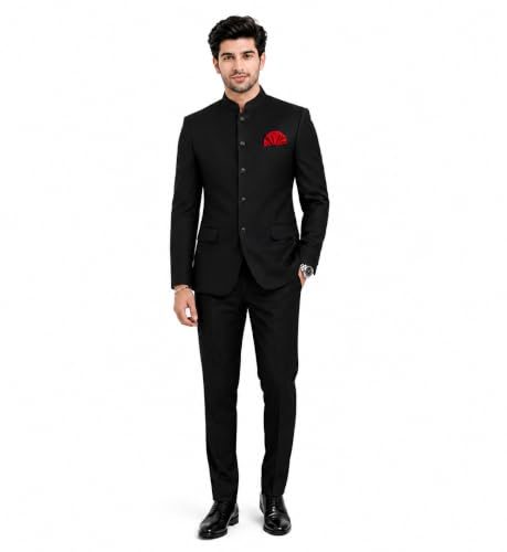 Men's 2Pcs Classic and Royal Bandhgala Jodhpuri Prince Suit Set