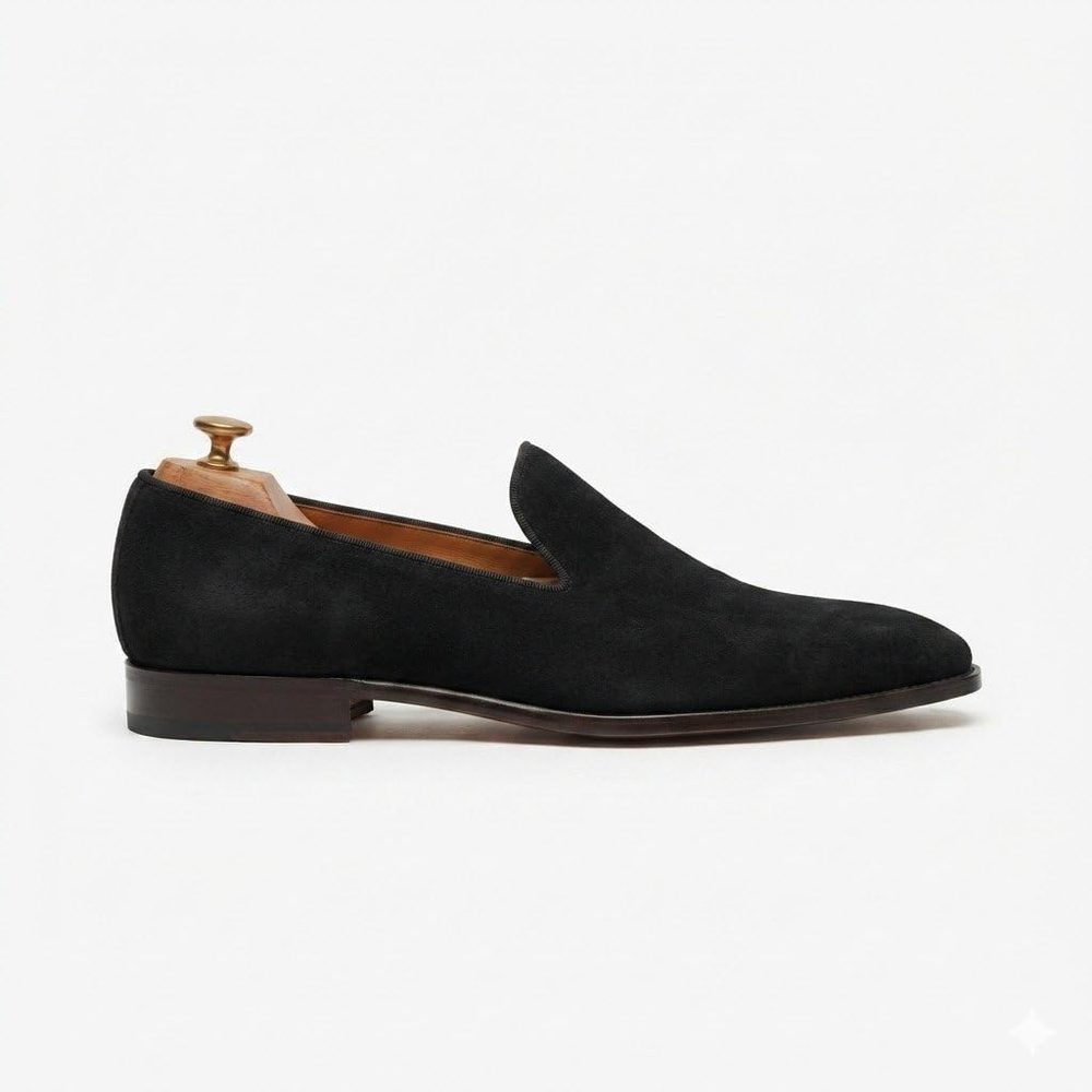 Costoso Italiano Men’s Black Suede Leather Loafers