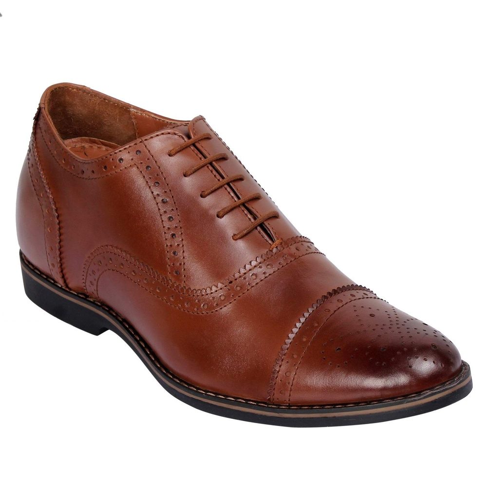 Celby Brown Formal Brogue Style Shoes for Men with Hidden HeelStylish, Comfortable, and Durable Footwear for Everyday Wear