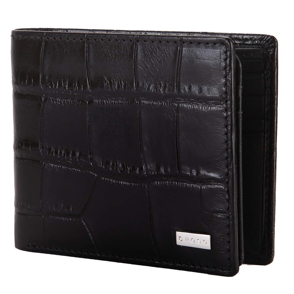 Cross Black Men's Wallet Stylish Genuine Leather Wallets for Men Latest Gents Purse with Card Holder Compartment(AC268799_3-1)