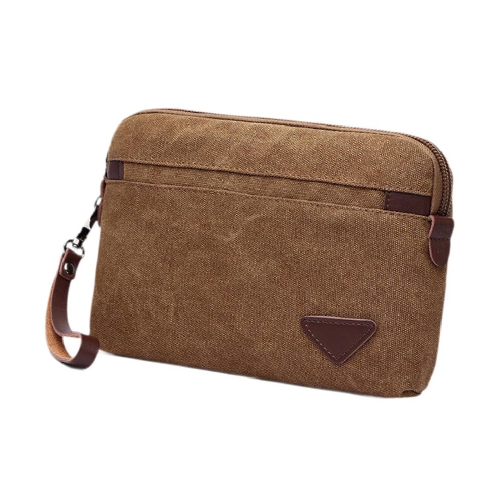 MYADDICTION Men's Clutch Bag Lightweight Zipper Closure Credit Card Holder Trendy Wallet Coffee | Backpacks, Bags & Briefcases