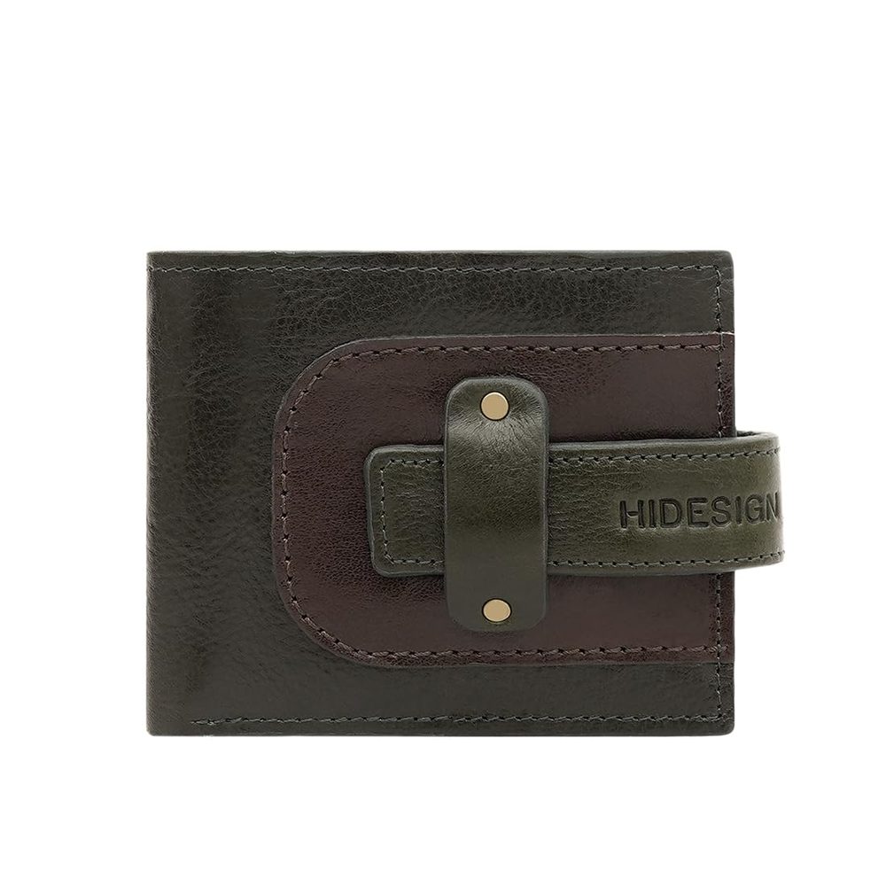 Hidesign Men Olive/Brown Fort Worth W1 Casual Bi-Fold M