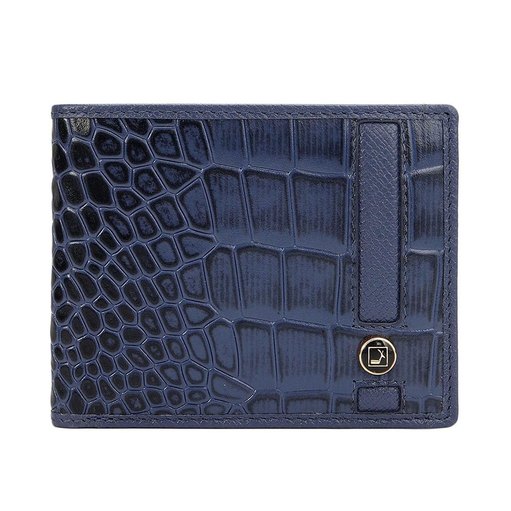 Da Milano RFID Protected Leather Wallet for Men with Card Slot - Stardust Blue