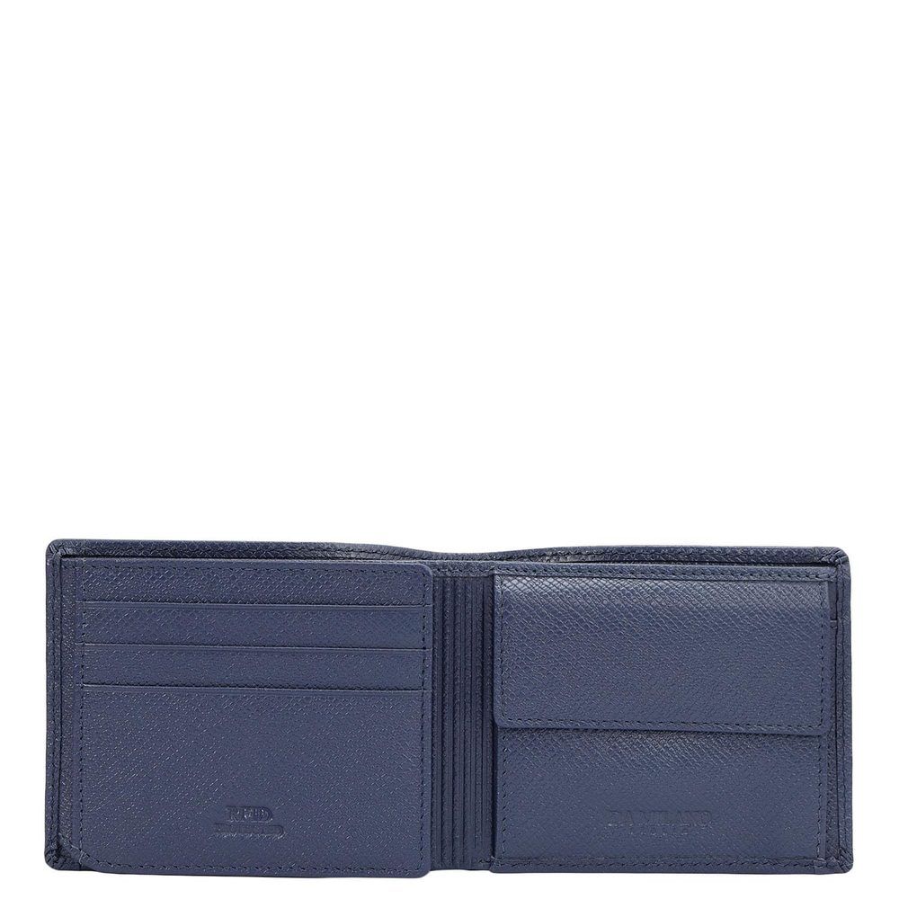 Da Milano RFID Protected Leather Wallet for Men with Card Slot - Stardust Blue