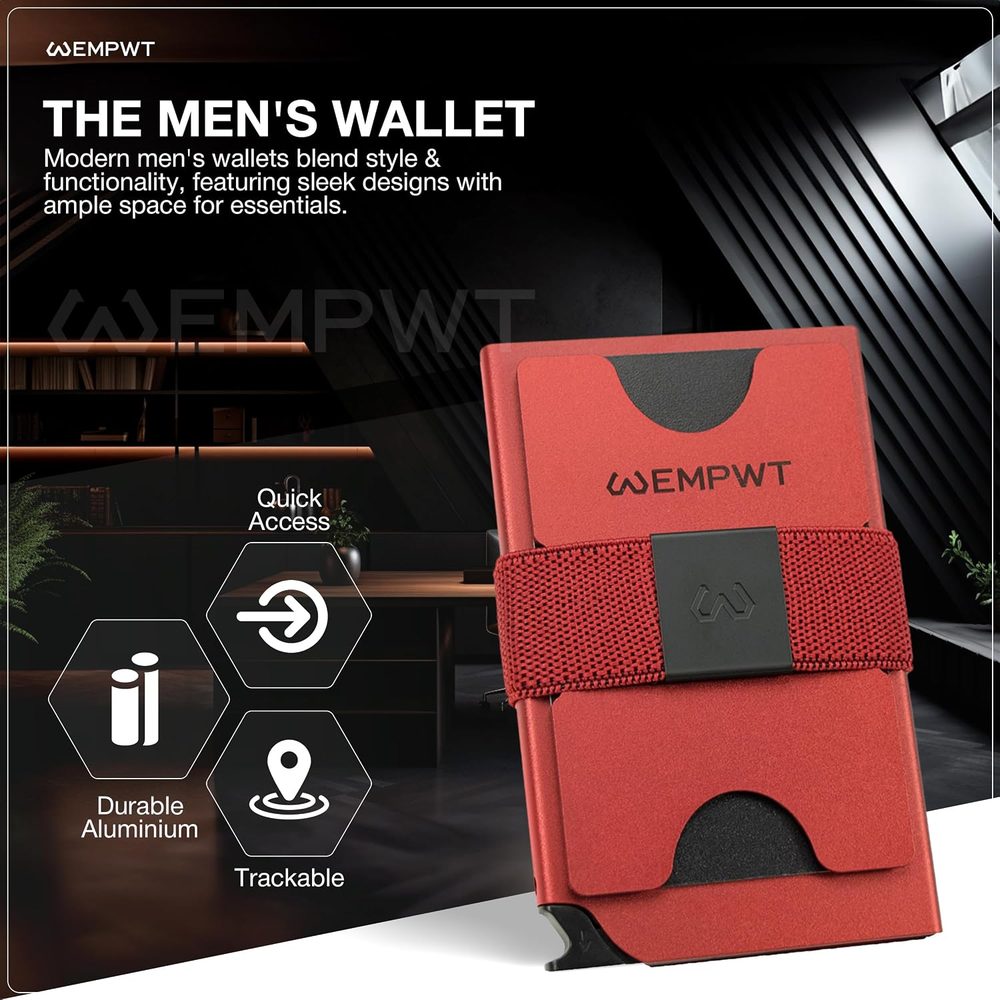 RFID Blocking Aluminum Wallet for Men with Advanced RFID Protection