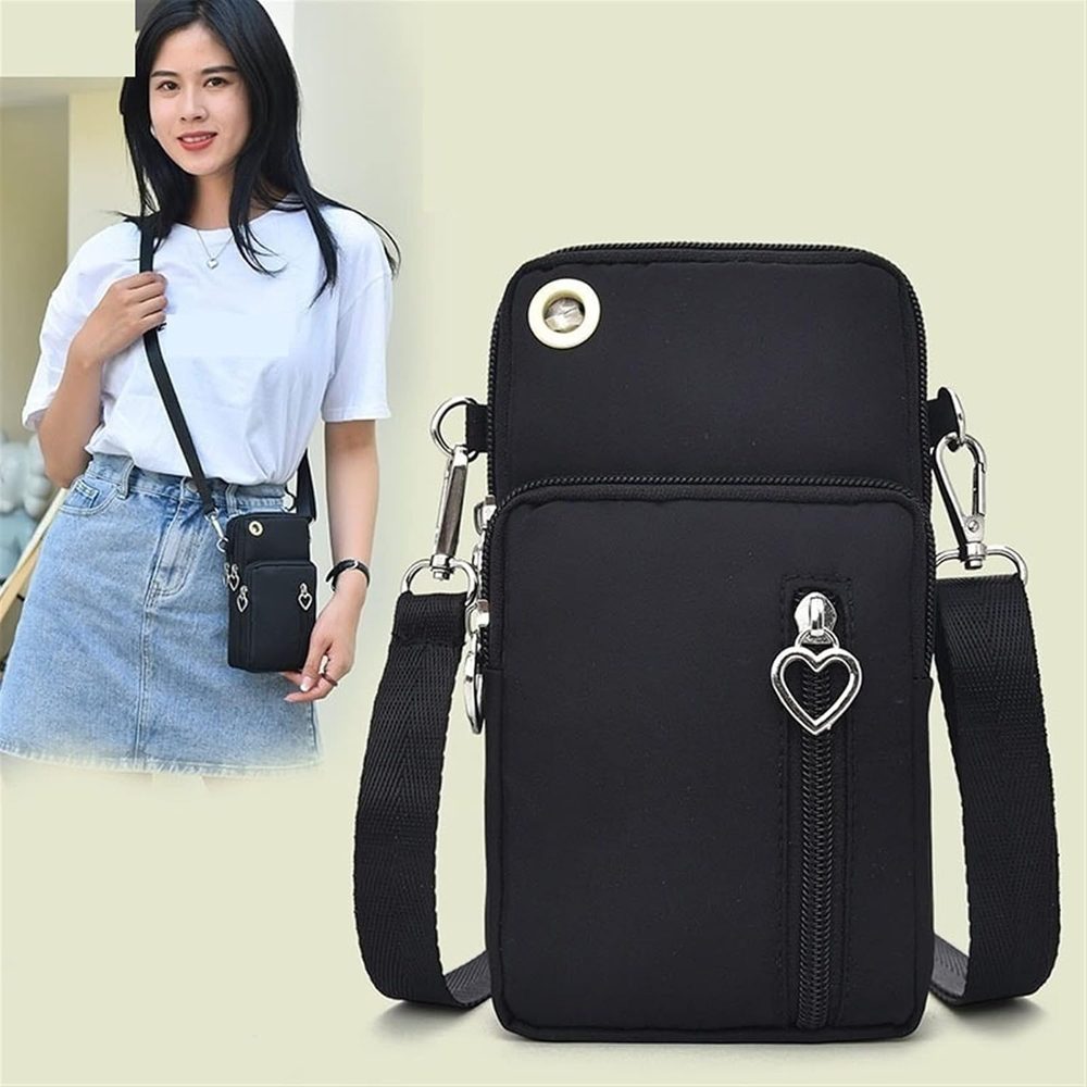 Neck Wallet Cross Body Zero Wallet Wrist Bag Sports Arm Bag Fabric Diagonal Small Bag_1