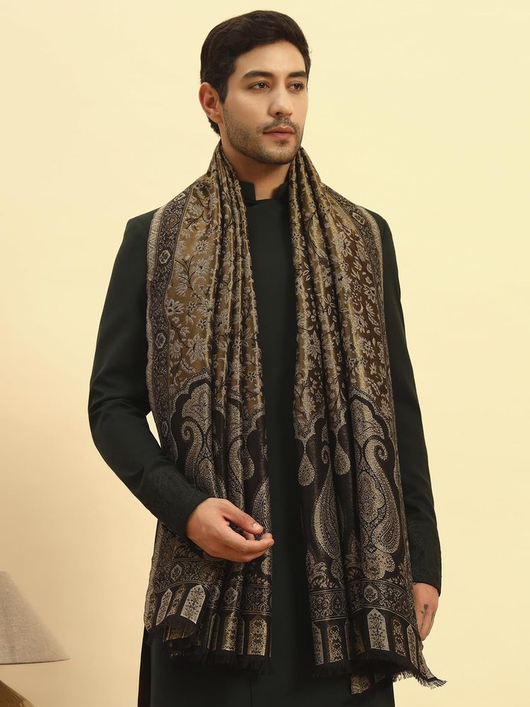 Pashmoda Men Hunar Fine Wool Kaani Shawl,