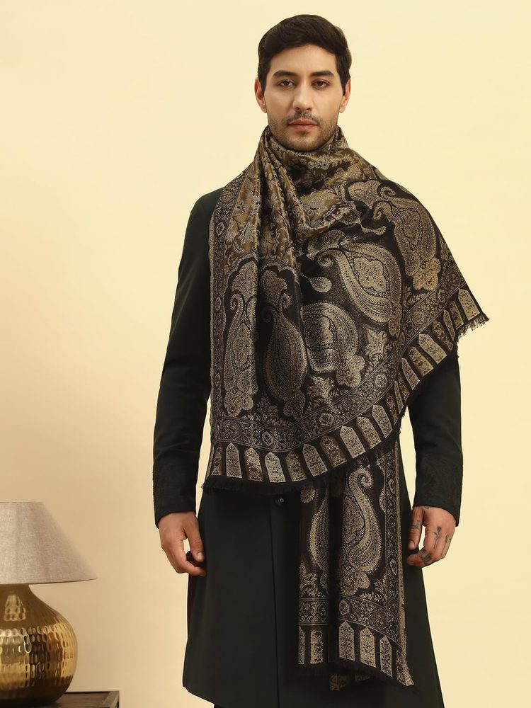 Pashmoda Men Hunar Fine Wool Kaani Shawl,