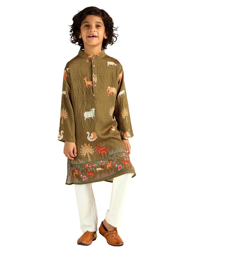 Boys Nylon Knee Length Kurta