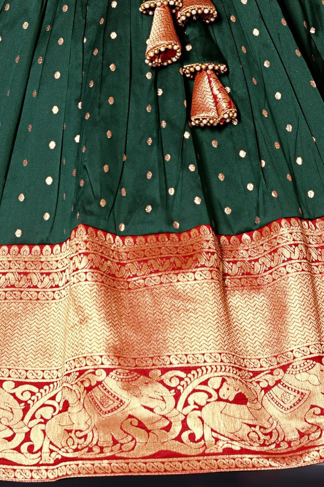 White Button Girls Silk Blend Readymade Lehenga choli