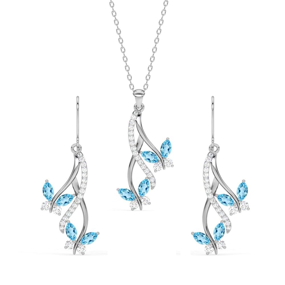 Clara 925 Silver Butterfly Pendant Earring Chain Bracelet Ring for Women