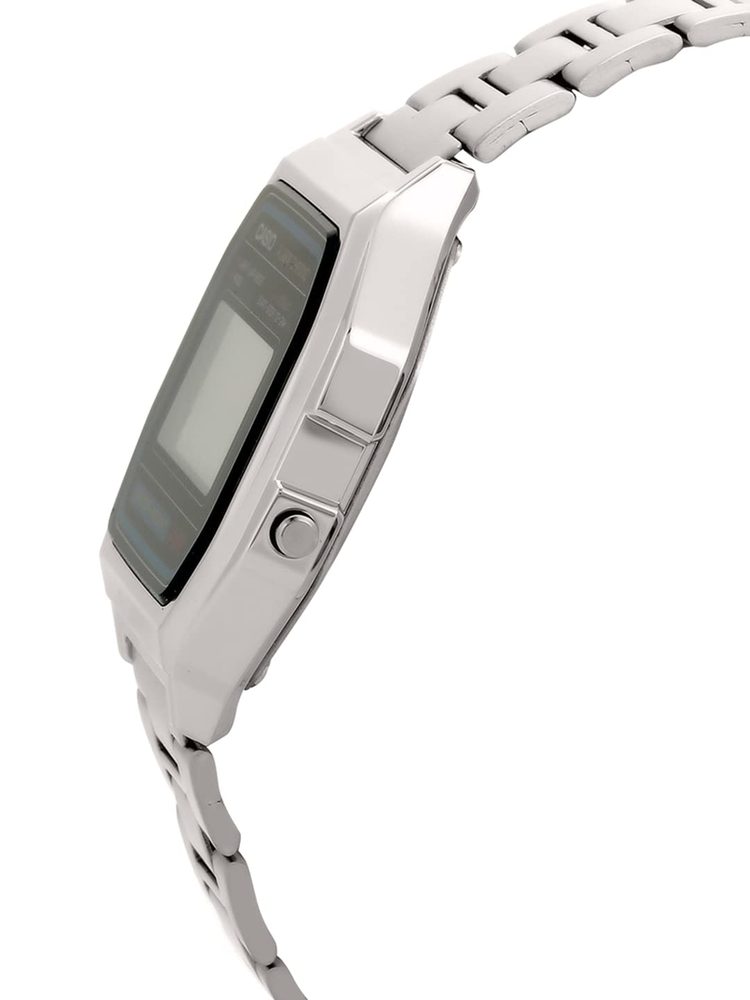 Casio Vintage A-158WA-1Q Digital Grey Dial Unisex Watch Silver Metal Strap (D011)
