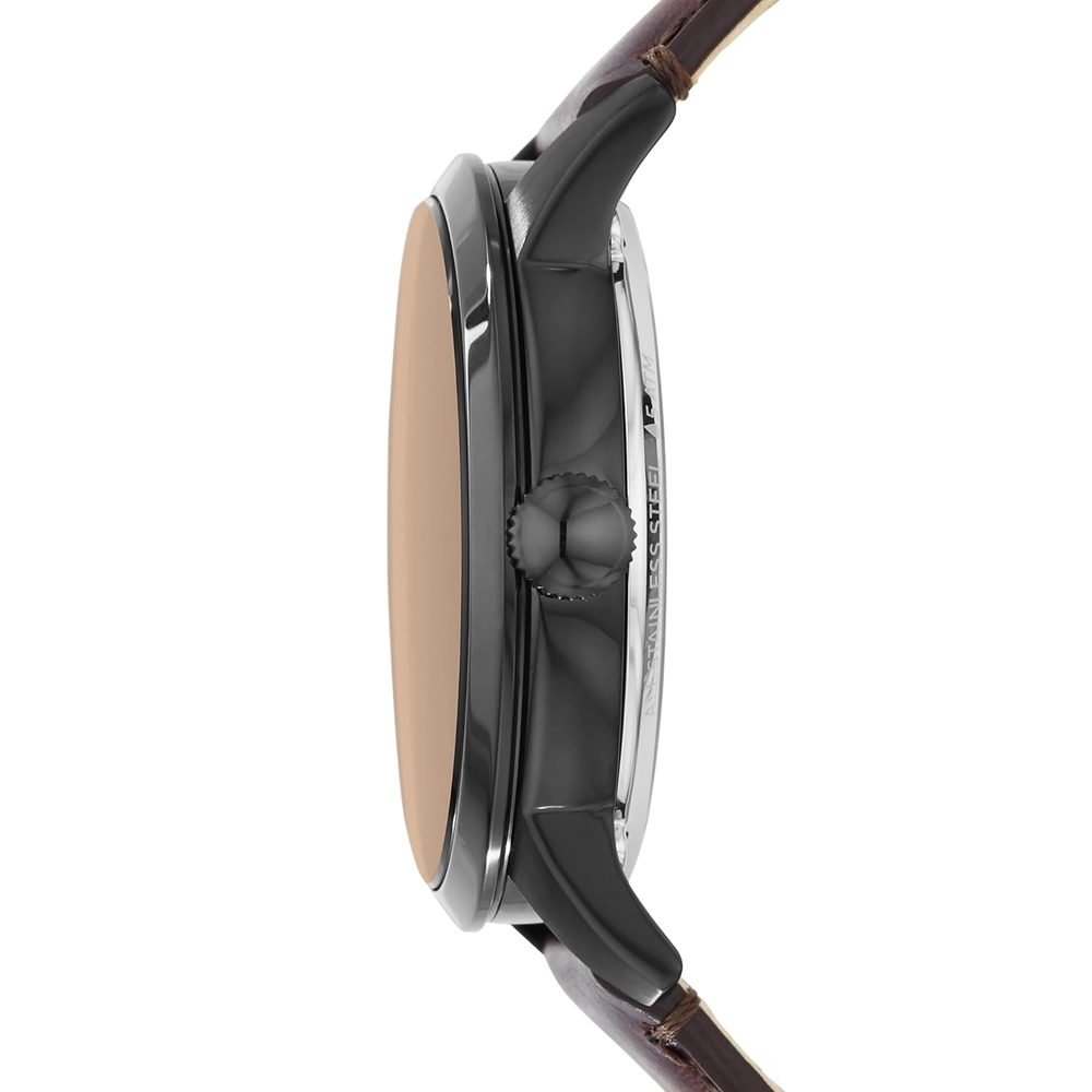 Fossil Analog Brown Dial Men's Leather Band Watch - ME3098