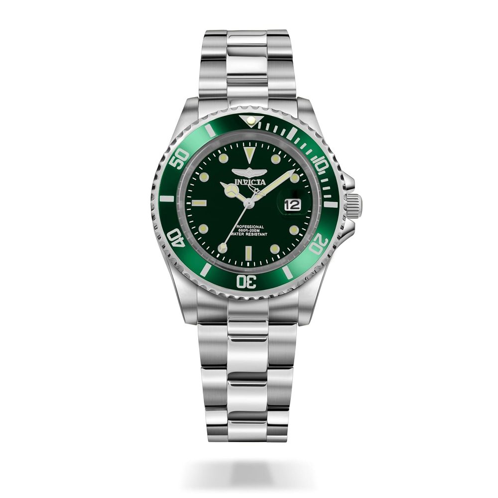 Invicta Diver's 200M Men 40mm Stainless Steel Steel Green dial PC32 Quartz