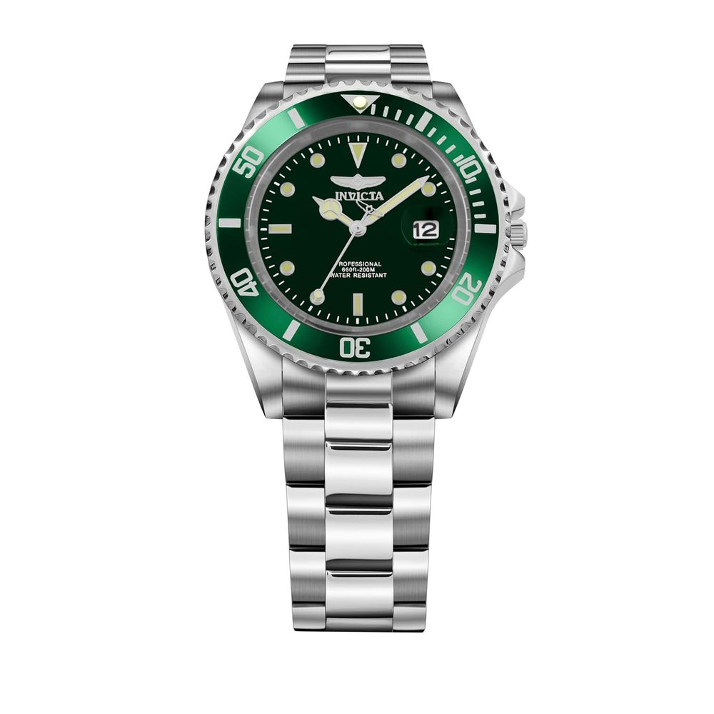 Invicta Diver's 200M Men 40mm Stainless Steel Steel Green dial PC32 Quartz