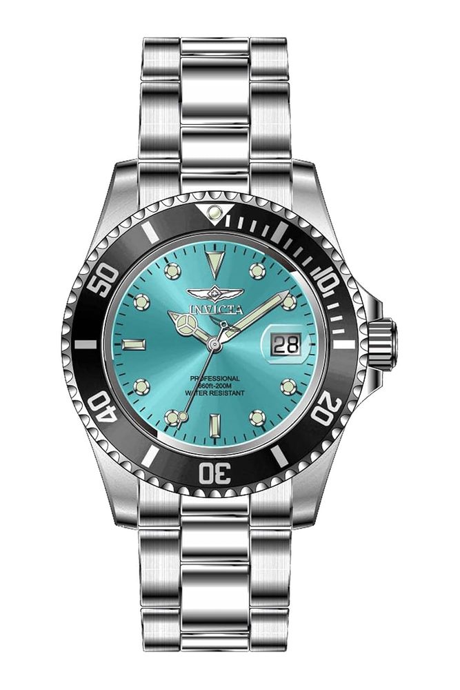 INVICTA Pro Diver Men 40mm Stainless Steel Steel Black dial PC32 Quartz