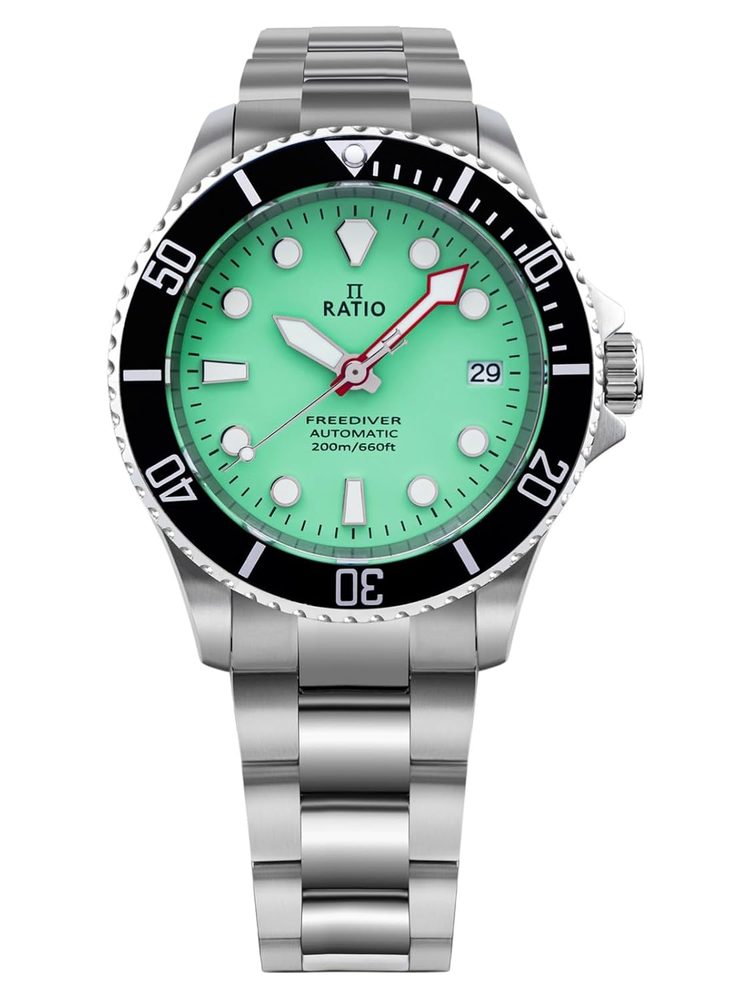 RATIO FreeDiver Sapphire Crystal Diver Watch Japanese Automatic Dive Watch 200m Water Resistant Diving Watches for Men