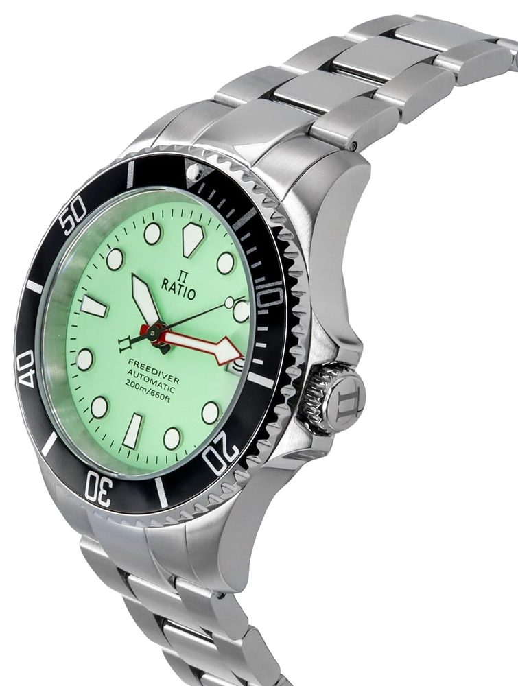 RATIO FreeDiver Sapphire Crystal Diver Watch Japanese Automatic Dive Watch 200m Water Resistant Diving Watches for Men