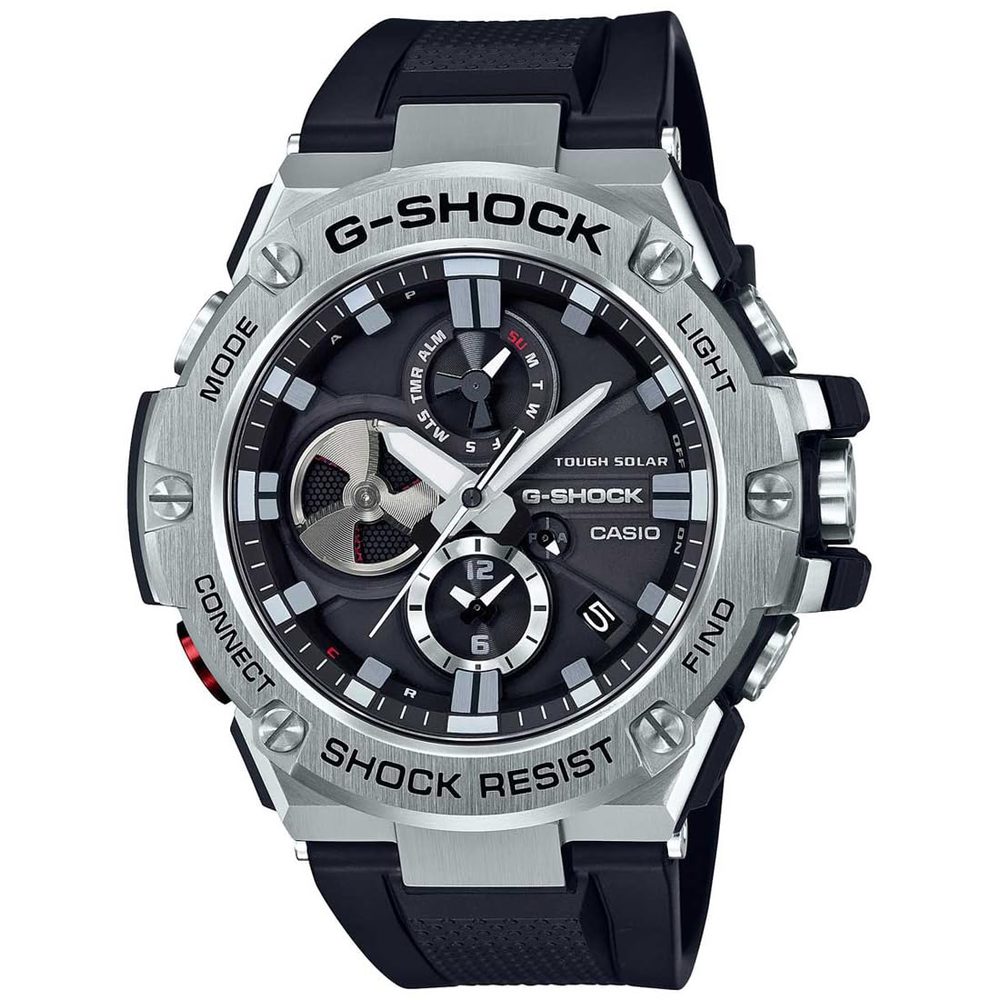 Casio G-Shock GST-B100-1ADR Metal Ip Black Analog Dial Black Resin Strap Men's Watch Tough Solar Bluetooth G789