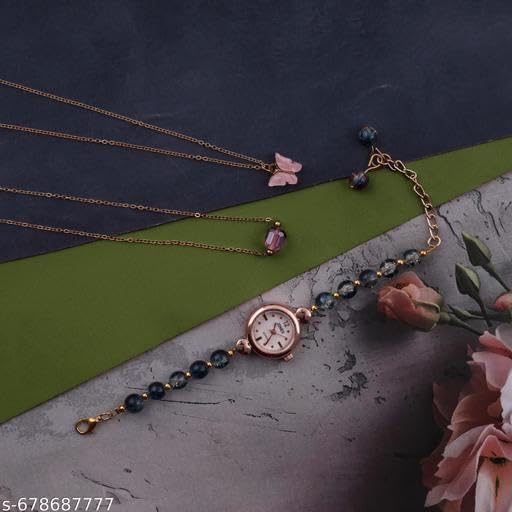 Elegant Jewelry Watch Combo for Daily Wear | Necklace for Women & Girls | Fashion Jewellery Necklace for Special Party, Occassions, Traditional Functions and Fancy wear
