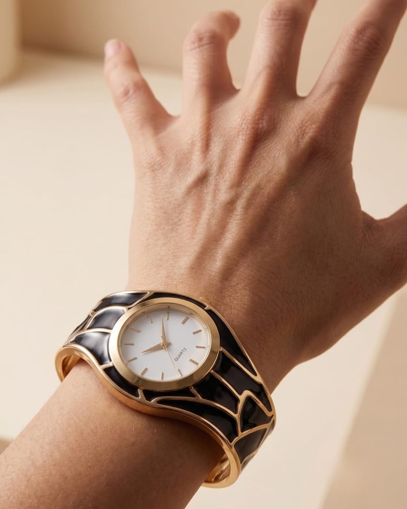 Pearl end Watch with Cuff Bracelet (296)