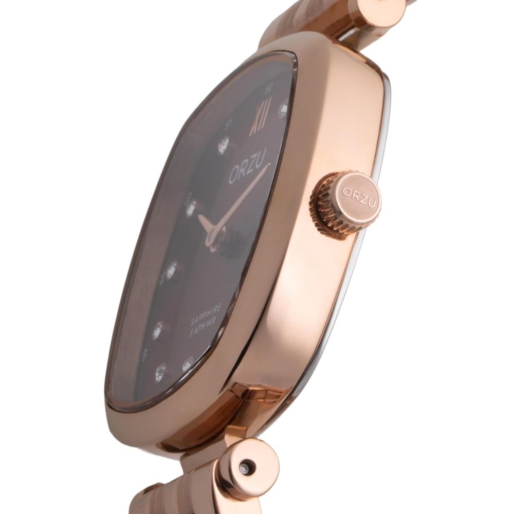 ORZU Analog Women's Watch Stainless Steel Case & Solid Band Sapphire Glass (LA1003)