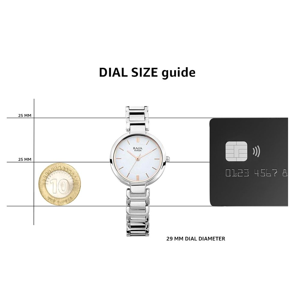 Titan Raga Viva Analog White Dial Women's Watch -NM2608SM01 / NL2608SM01/NP2608SM01