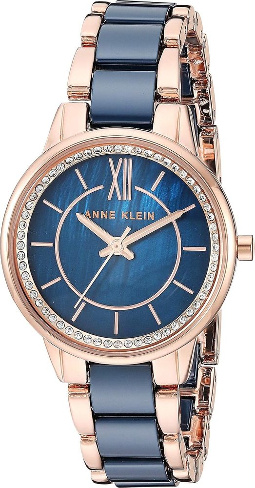 Anne Klein Women's Premium Crystal Accented Ceramic Bracelet Watch