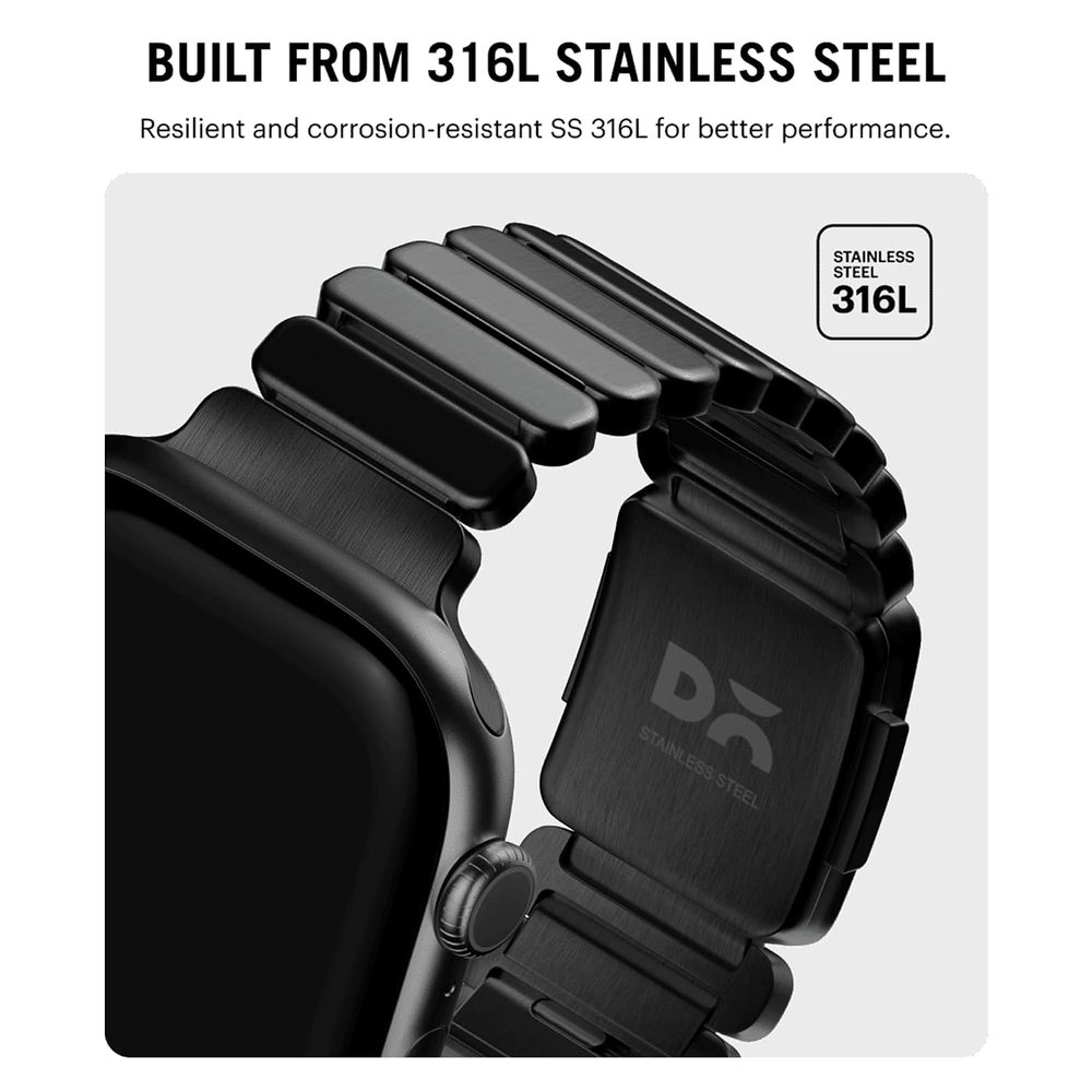 DailyObjects Stainless Steel Strap Apple Watch Band with Secure Clasp, Comfortable Fit, Watch Not Included