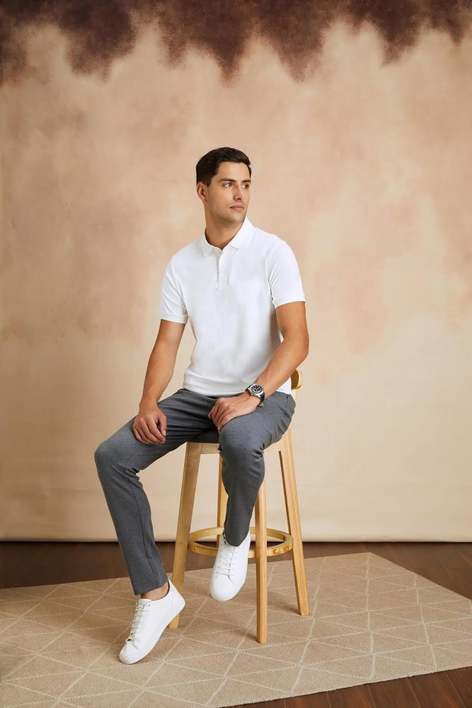 Symbol Premium Men's Super Soft Classic Polo Cotton T-Shirt: Regular Fit
