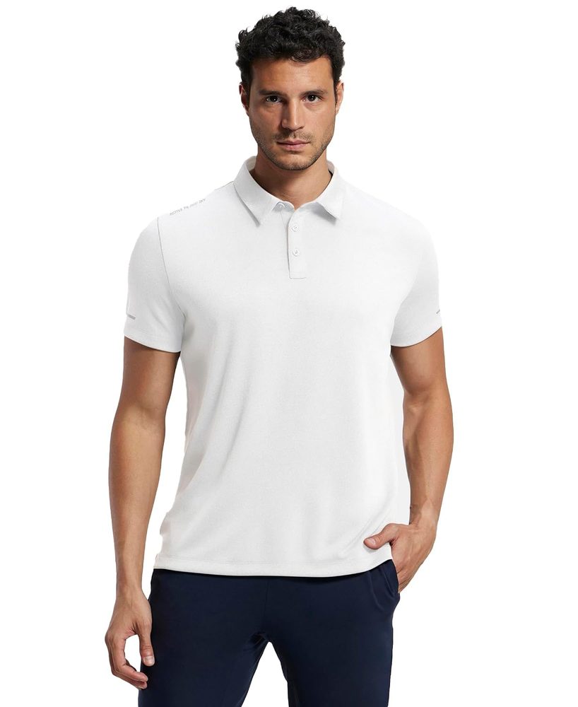 Jockey MV41 Men Recycled Microfiber Elastane Stretch Half Sleeve Active Wear Polo T-Shirt with Breathable Mesh