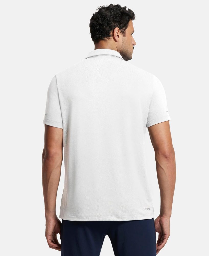 Jockey MV41 Men Recycled Microfiber Elastane Stretch Half Sleeve Active Wear Polo T-Shirt with Breathable Mesh
