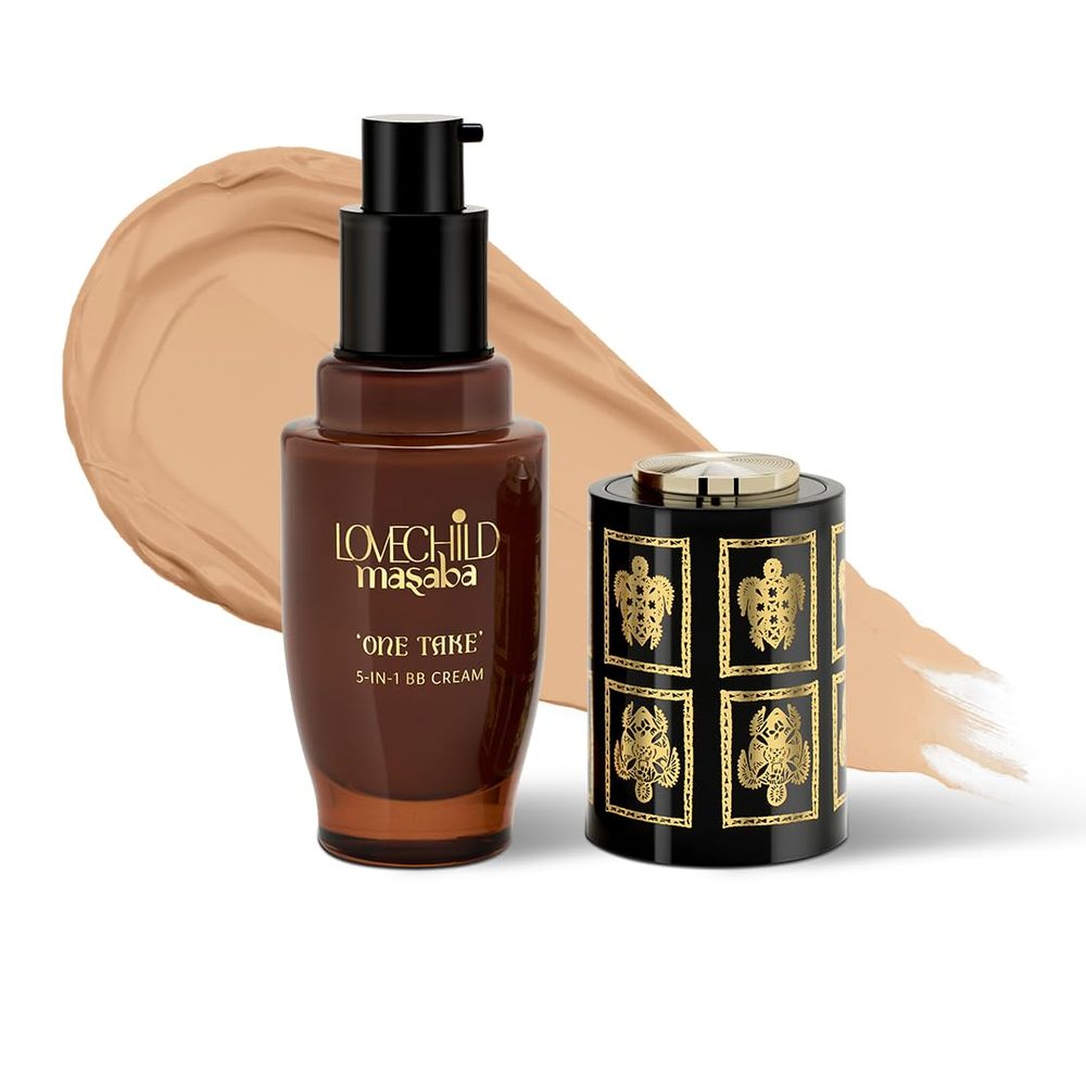 Lovechild Masaba BB Foundation One Take 5 in 1 Full Coverage SPF 20 PA++, Benefits of Serum, Primer, Moisturizer, Matte Finish for Flawless Skin,Sweet Susie (30ml)