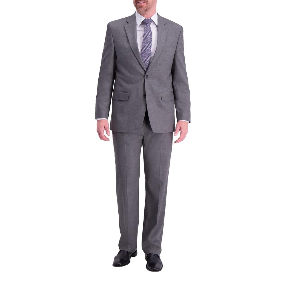 Haggar Men's Big and Tall B&t J.m Premium Stretch Classic Fit Plain Front Pant