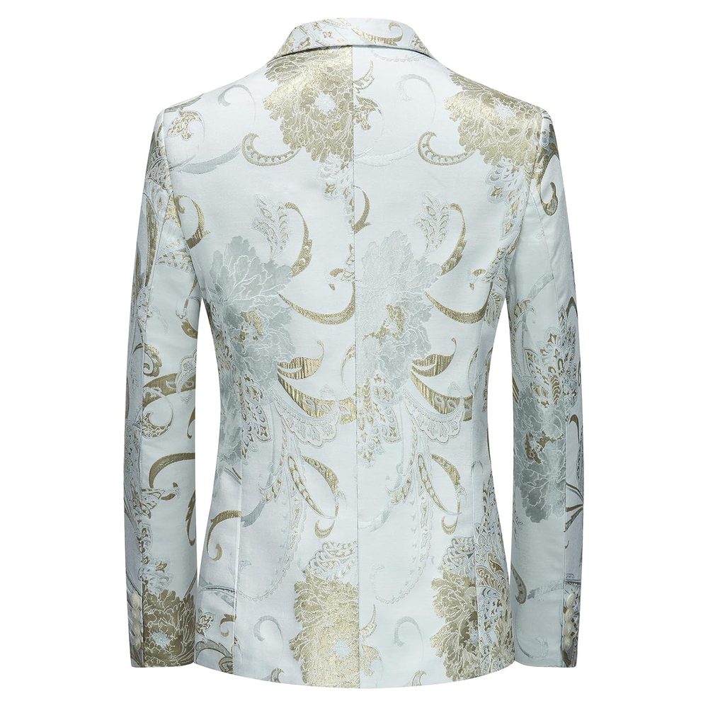 Rogers & Morris Blazer for Men Casual Slim fit Suit Jacket Dress Party Floral Men's Sport Coat Chaqueta de Traje para Hombre