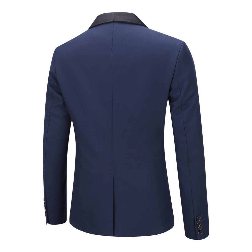 Boyland Men’s 3 Pieces Suit Shawl Lapel Tuxedo Suits Shawl Lapel One Button Tux Jacket Vest Trousers Dinner