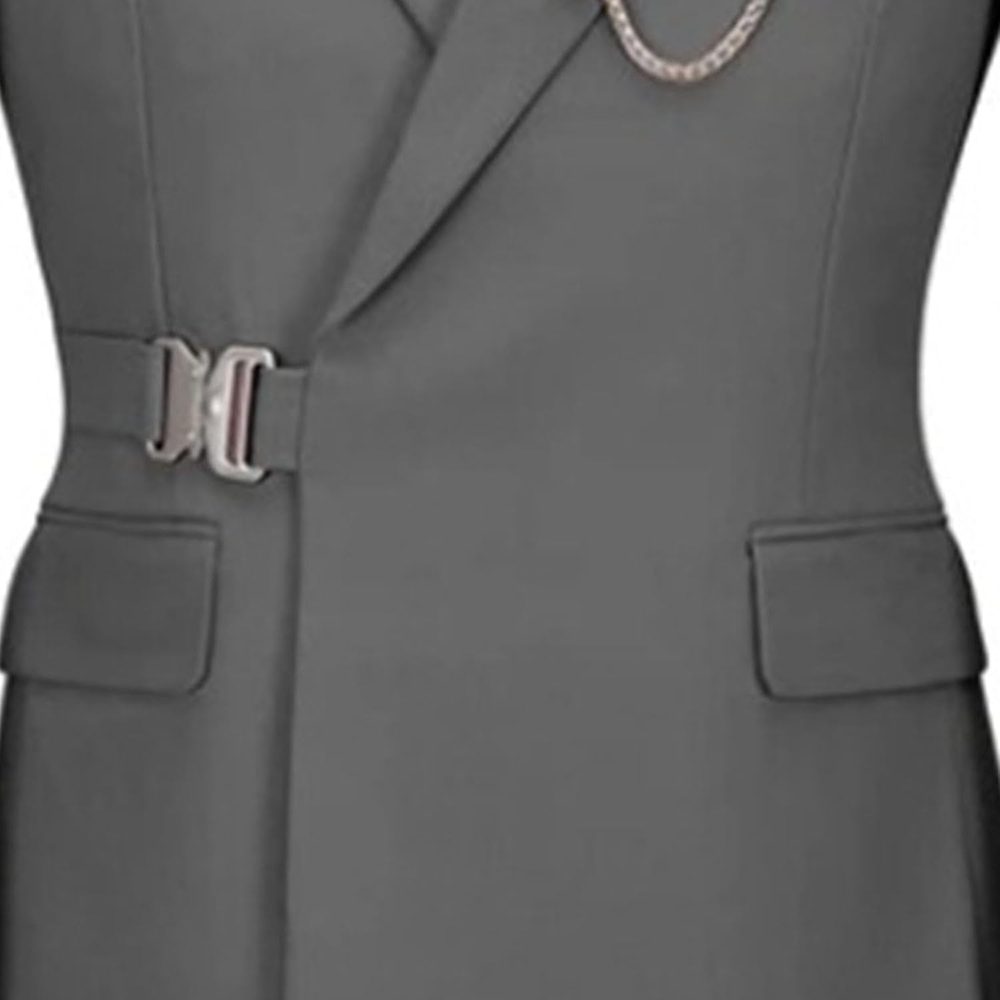 Men's 2 Piece Suit with Metal Clasp Slim Fit Suit Stylish Business Pants Casual Wedding Grooms Tuxedo Suit