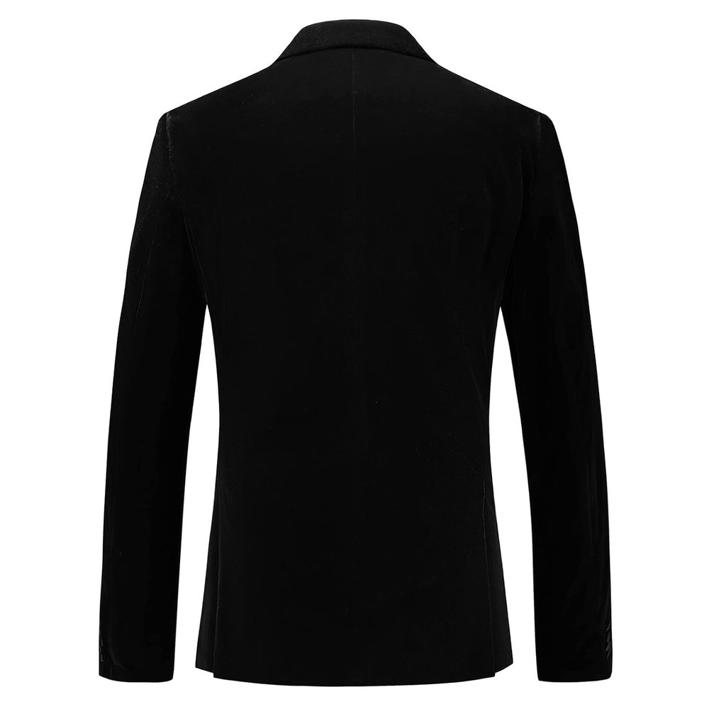 Mens Velvet 3 Piece Suits Slim Fit Peaked Lapel One Button Tuxedo Dinner Jacket Vest Pants Suit Set