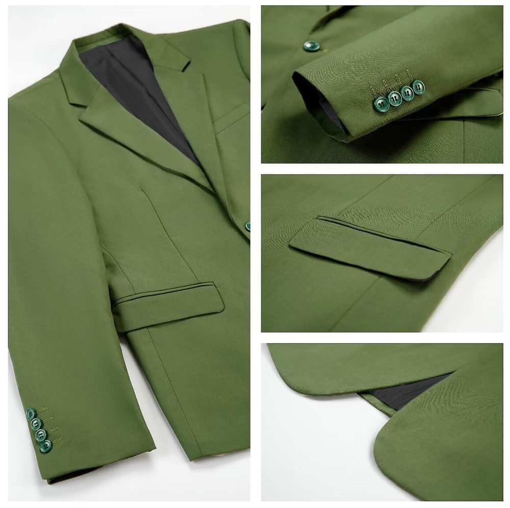 3 Pieces Business Mens Suit Notch Lapel Blazer Formal Wedding Groom Pants Tux Vest Tuxedos