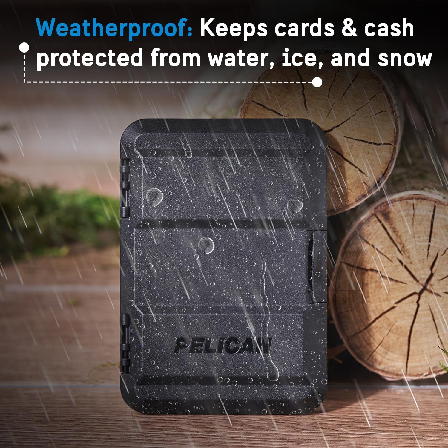 Pelican MagSafe Wallet for iPhone - Snap-On Phone Magnetic Wallet - Black