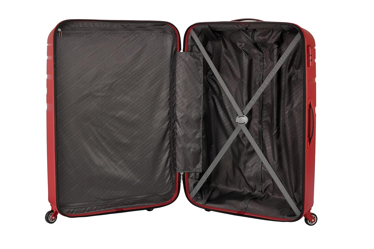 American Tourister Polypropylene 4 Wheels Trolley Bag for Travel | Upland Spinner 79 Cms Hardsided Large Check-in Luggage Bag | Suitcase for Travel | Trolley Bag for Travelling, Formula Red